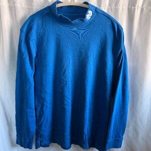 Notre Dame Cutter & Buck Men’s Medium Long Sleeve Pima Cotton Shirt Blue